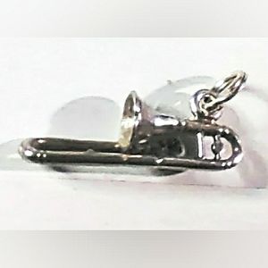 NEW .925 Sterling Silver Trombone Pendant Charm!